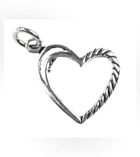 Pandantiv Inima Contur, Argint 925, 2.7 x 1.5 cm