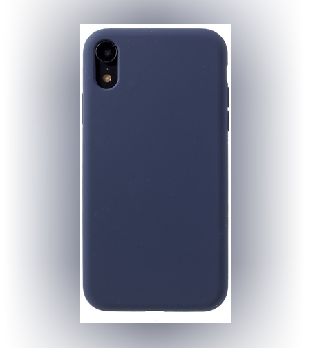 Husa protectie compatibila cu Apple iPhone XR Liquid Silicone Case Albastru inchis