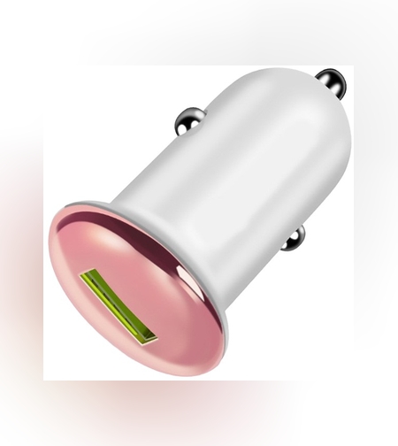 Incarcator Auto, Flippy, Incarcare Rapida QC3.0, USB, din ABS, Roz