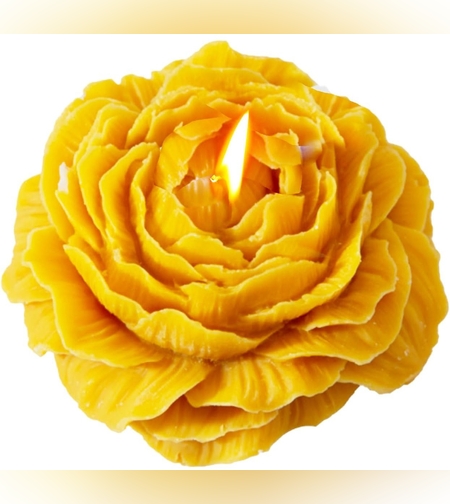 Lumanare Parfumata, Flippy, Model Trandafir, Ardere 10h, 70 g, 7.5 x 3.5 cm, Parfum de Citrice, Portocaliu