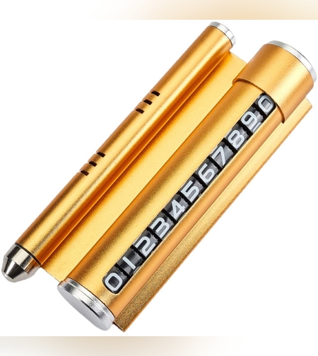 Suport numar de telefon cu odorizant Flippy pentru parcare Galben