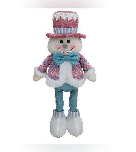 Figurina de Craciun Om de Zapada cu Palarie, Flippy, Figurina Decorativa Om de Zapada pentru Sarbatorile de Iarna, 43 x 17 x 8 cm, Multicolor
