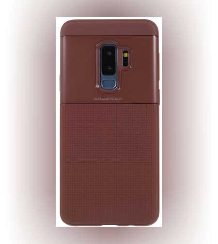 Husa Samsung Galaxy S9 Plus Ipaky Elegant Grid Design TPU Hybrid Maro