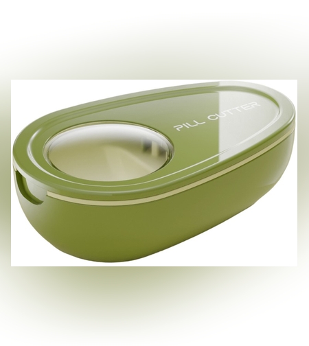 Cutie Taiat Pastile si Depozitare Medicamente, Flippy, Verde, 8x5x2.65 cm, Compacta si Portabila, Ideala Pentru Calatorii