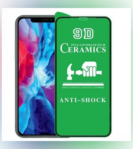 Folie de Protectie Ceramica, Flippy, Compatibila cu Apple iPhone 16, Ceramics 9D, Antisoc, Margini Negre, Transparent