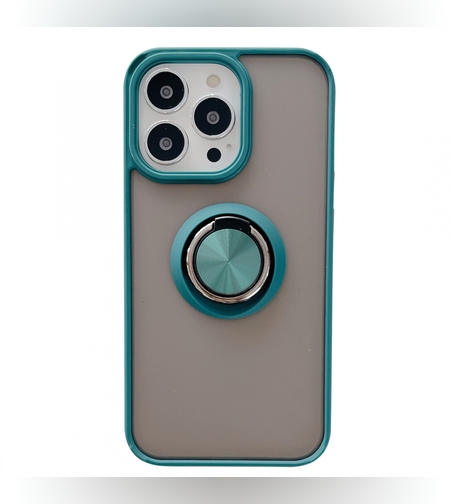 Husa de protectie Flippy compatibila cu Apple iPhone 13 Mini,Defender cu prindere inel,Verde