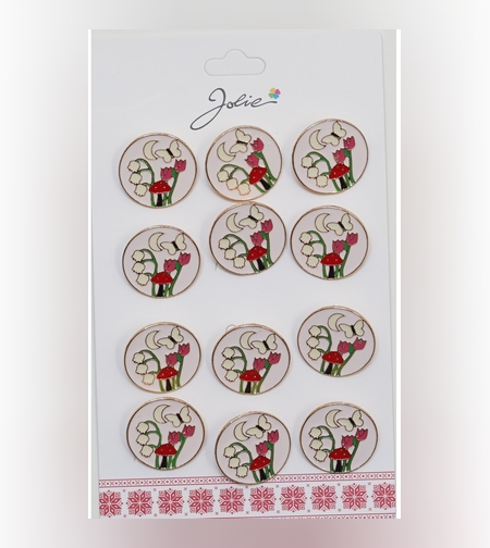 Set 12 Brose Martisor pentru Copii Fluture Luna Flori Ciuperci