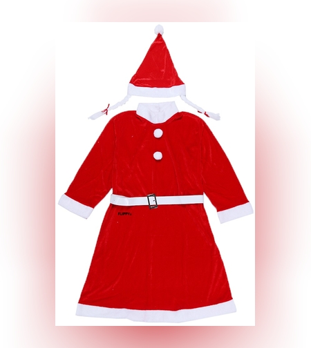 Costum Craciunita Flippy® Femeie, Adult, 3 piese, Catifea