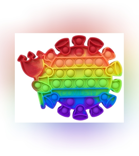 Jucarie antistres din silicon, Flippy, Pop It Now and Flip It, Virus, Multicolor