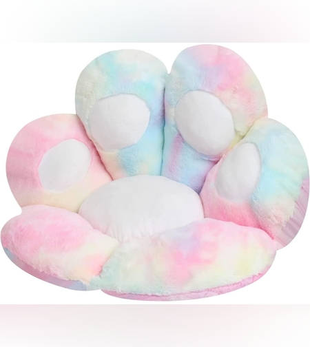 Perna Decorativa, Flippy, Model Laba de Pisica, din Plus, pentru Scaun/Canapea/Podea, 80 x 70 cm, Multicolor