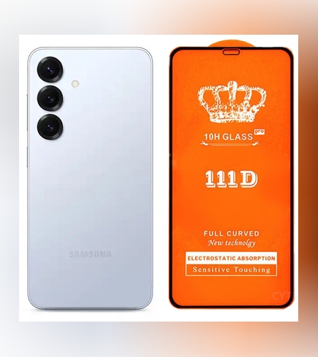 Folie Securizata pentru Samsung Galaxy S25, Flippy, Sticla de Protectie Compatibila cu Samsung Galaxy S25, Full Cover 111D, 10H GLASS, Margini Negre, Transparenta