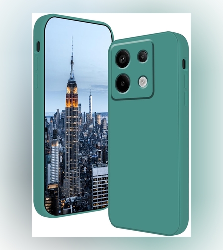 Husa de Protectie, Flippy, pentru Xiaomi Redmi Note 13 5G, Liquid Silicone, cu Microfibra pe Interior, Protectie Antisoc, Compatibil Incarcare Wireless, Verde