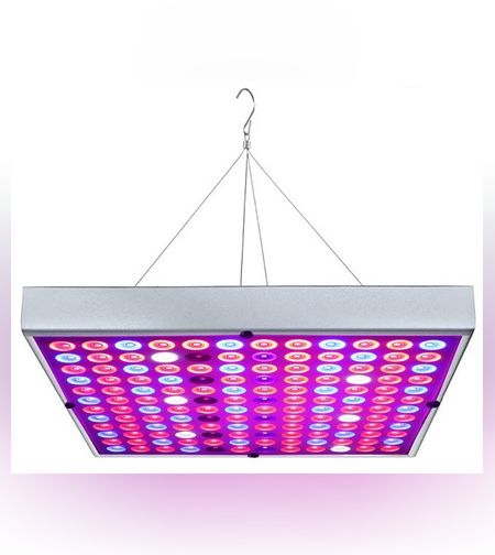 Lampa LED 45W Flippy, pentru cresterea plantelor in interior, 225 de leduri, 165 leduri rosii, 60 albastre, 30 x 30 cm, multicolor
