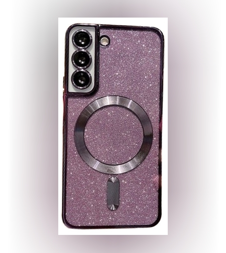 Husa de Protectie 2 in 1, Flippy, Husa pentru Samsung Galaxy S24+, Glitter Chrome Magsafe, din TPU, Magnetica, cu Protectie Lentila, Mov