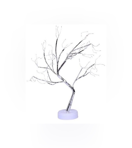 Lampa de veghe LED cu baterii si USB, Flippy, Model Copac din cupru, Multicolor