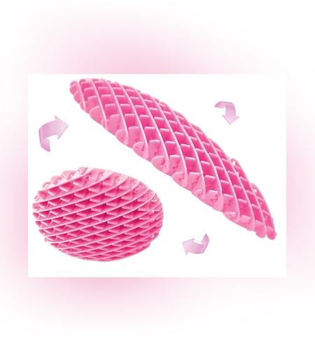 Jucarie Worm Fidget de Decompresie, Flippy, Anti Stres, Dimensiune Compacta 10 cm, Dimensiune Extinsa 24.5 cm, Roz