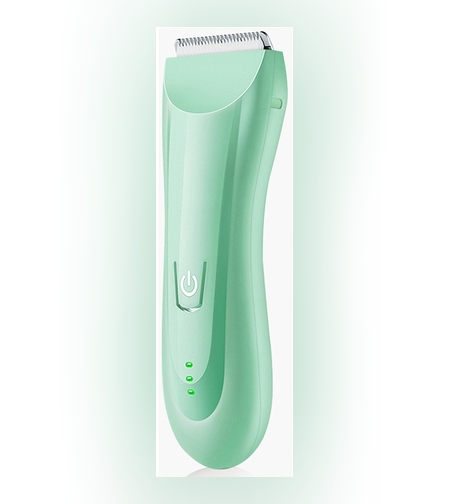 Masina De Tuns Bebelusi si Copii, Flippy, Lame Cermice si Inox, Fara Fir, Functie Anti Taiere, Silentios, 50 W, Rezistent la Apa, 2 Accesorii, Incarcator USB, Verde deschis