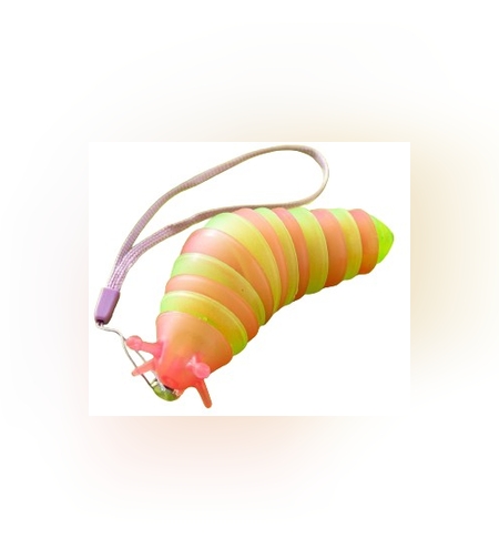 Jucarie Senzoriala Antistres, Flippy, Fidget Toys, Omida Tip Breloc, 11 cm, +3 Ani, Roz/Verde