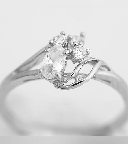 Inel din Argint 925 cu Zirconii, rodiat, marimea 56