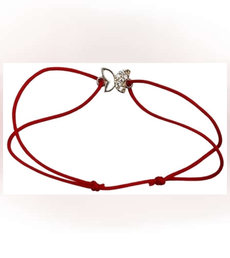 Bratara cu nod dublu din Argint 925 Fluture cu pietre