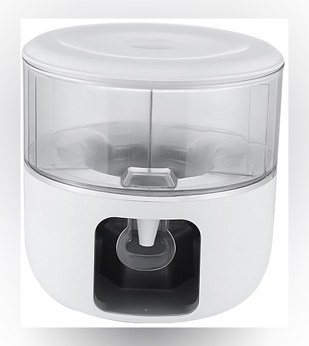 Dozator de apa Flippy, 3 compartimente rotative, capacitate mare de 3l, alb