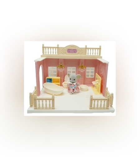 Baie pentru papusi cu mobilier si figurina