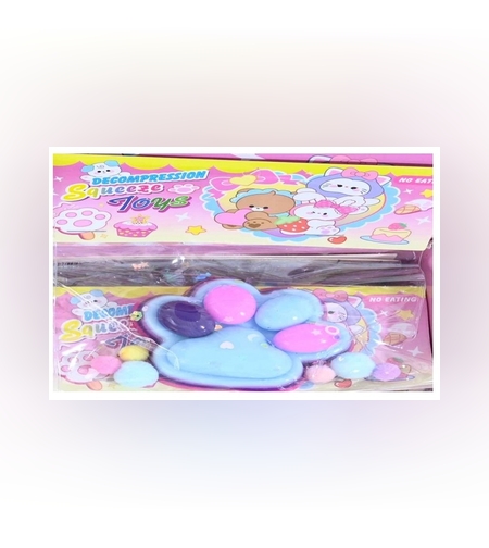 Jucarie Antistres Squishy, Flippy, Labuta de Pisica Squeeze Toys, cu Revenire Lenta, 7.5 cm, Model 270517, Multicolor