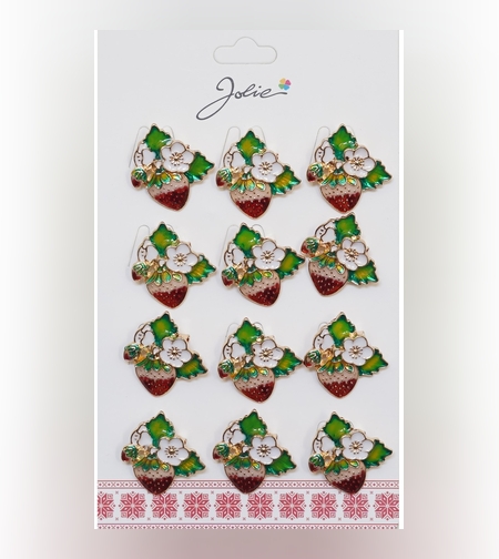 Set 12 Brose Martisor Capsuna Inflorita