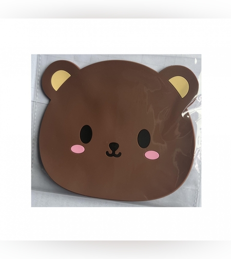 Suport pentru Pahar, Flippy, Model Urs, din PVC, 15.5 x 15.5 cm, Rezistent la Caldura, Maro