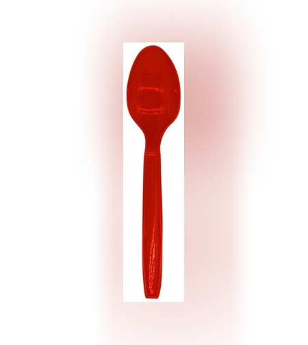 Set 16 Linguri de Unica Folosinta, Flippy, din Plastic, 15 cm, Rosu