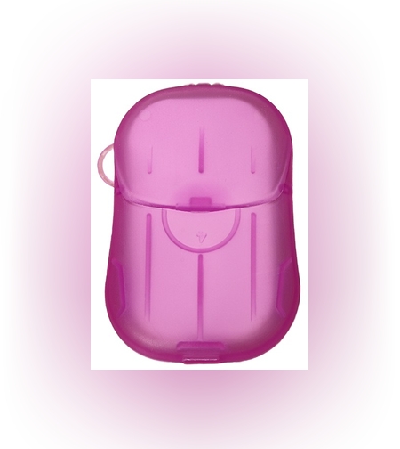 Mini Cutie de Sapun din Hartie, Flippy, de Unica Folosinta, Portabila, Potrivit pentru Calatorii, 20 buc, Roz
