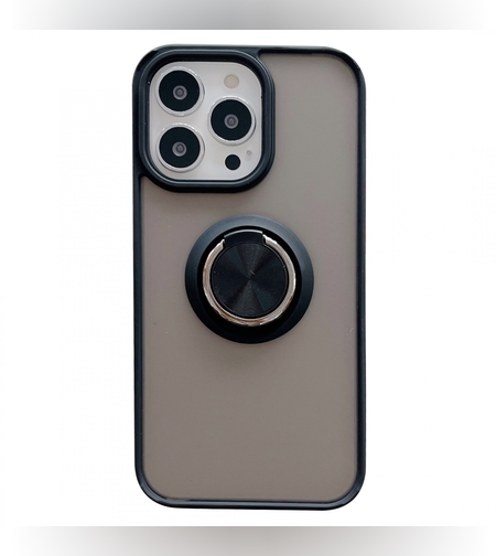 Husa de protectie Flippy compatibila cu Apple iPhone 13 Pro Max,Defender cu prindere inel,Negru