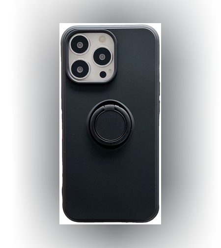 Husa protectie Flippy compatibila cu Samsung A32 4G Liquid Silicone Ring cu suport rotativ Negru