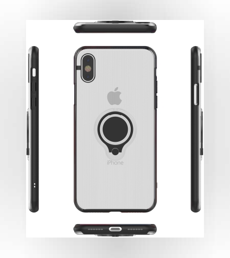 Husa Apple iPhone 6 Armor Ring cu inel magnetic Transparent