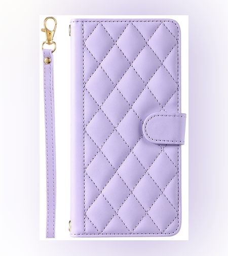 Husa de Protectie Tip Carte, Flippy, pentru Apple iPhone 15 Plus, Model cu Suport si Capsa, Antisoc, Rezistenta la Impact, Protectie Camera, Mov