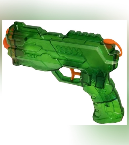 Pistol cu Apa, Flippy, Pistol cu Apa pentru Copii, Manual, din Plastic, 23 x 16 x 4 cm, rezervor 250 ml, Verde