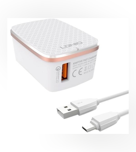 Incarcator Lightning Fast Charging 2,4 A Alb 1 m Cod Produs 08079