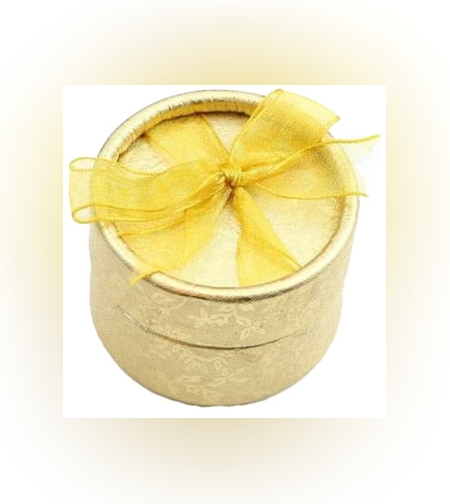 Cutiuta pentru Cadou, Flippy, Cutiuta Eleganta pentru Cercei, Cutiuta pentru Inel, Rotunda Aurie cu Diametru 5cm