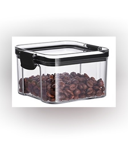 Recipient din Plastic, Flippy, pentru Alimente/Obiecte, Inchidere Ermetica, 10.2 x 6.6 cm, 460 ml, Transparent