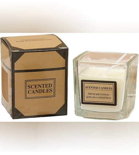 Lumanare Parfumata, Flippy, Model Pahar Transparent, cu Ulei Esential, 4.8 x 5.4 x 5.5 cm, Aroma de Iasomie, Alb