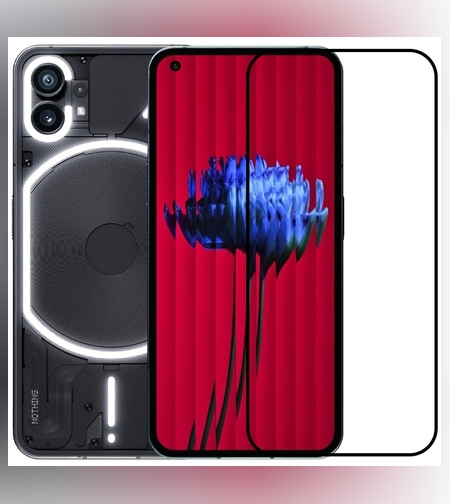 Folie Sticla Securizata, Flippy, Compatibila cu Nothing Phone 1, Full Glue, Margini Negre, Transparent