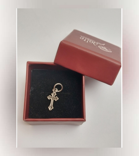 Pandantiv din Argint 925 Cruce botez, Jolie Silver, 0.6g, 1.5 cm x 1 cm