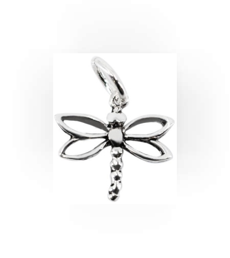 Pandantiv din Argint 925 Jolie Silver, Model Libelula, Fara Inchidere, Fara Pietre, 15 x 14 mm, 0.6 g