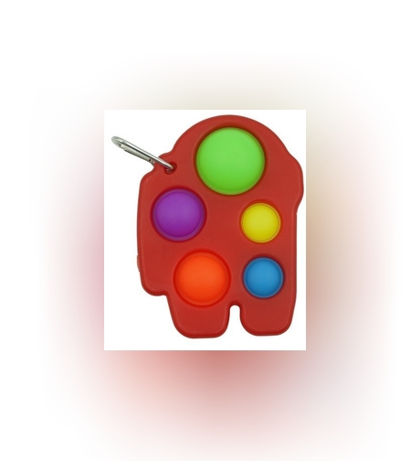 Jucarie Antistres Flippy - Fidget Toy, Simple Dimple, Among us, Rosu