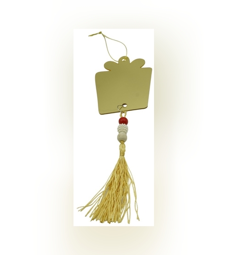 Ornament brad, Flippy, Cadou, Auriu, Lucios, 8*25CM, Acril, Interior/ Exterior