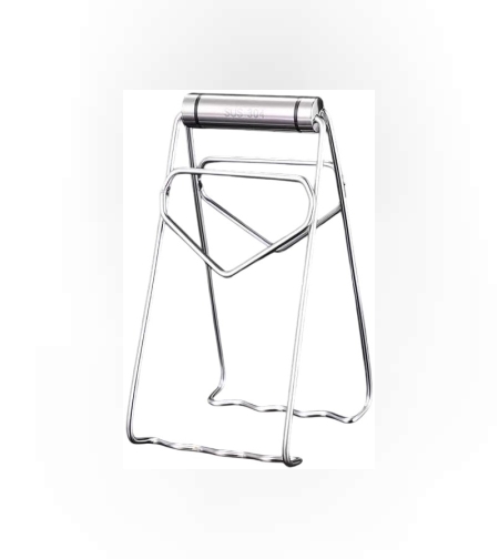 Clema pentru Boluri, Flippy, Anti-Alunecare, din Otel Inoxidabil, Extindere, pentru Oale, Tigai, de Uz Casnic, Rezistent la Temperaturi Inalte, 19.5x9.8x8 cm, Gri