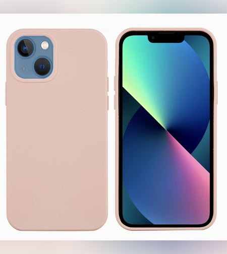 Husa protectie Flippy compatibila cu Apple iPhone 13 Pro Liquid Silicone Roz