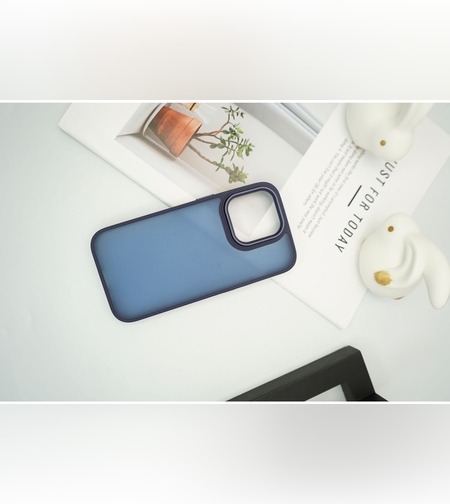 Husa de Protectie, Flippy, pentru iPhone 15, Satin Matte, din PC, Albastru