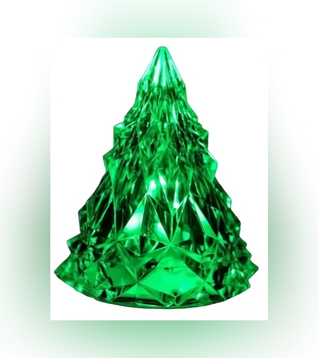 Lampa de Veghe, Flippy, Model IceBerg, Lumina Rece, cu Baterii, Verde, 6.5x8 cm