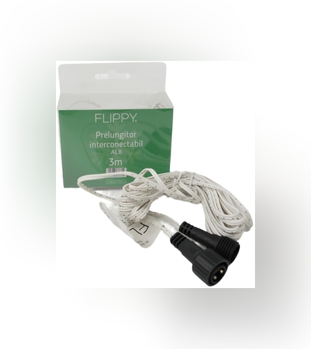 Prelungitor Instalatie Luminoasa, Flippy, 3 m, 230V, Fir Alb